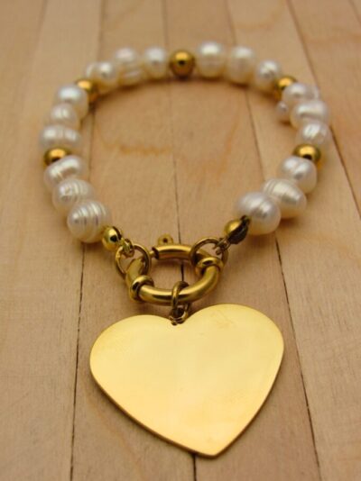 PULSERAS PERLAS CORAZON