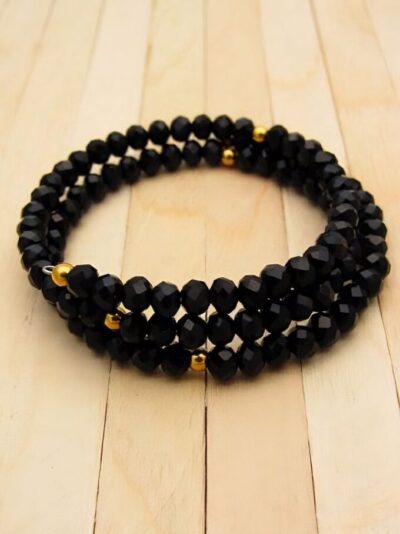 PULSERAS CRISTALES NEGROS